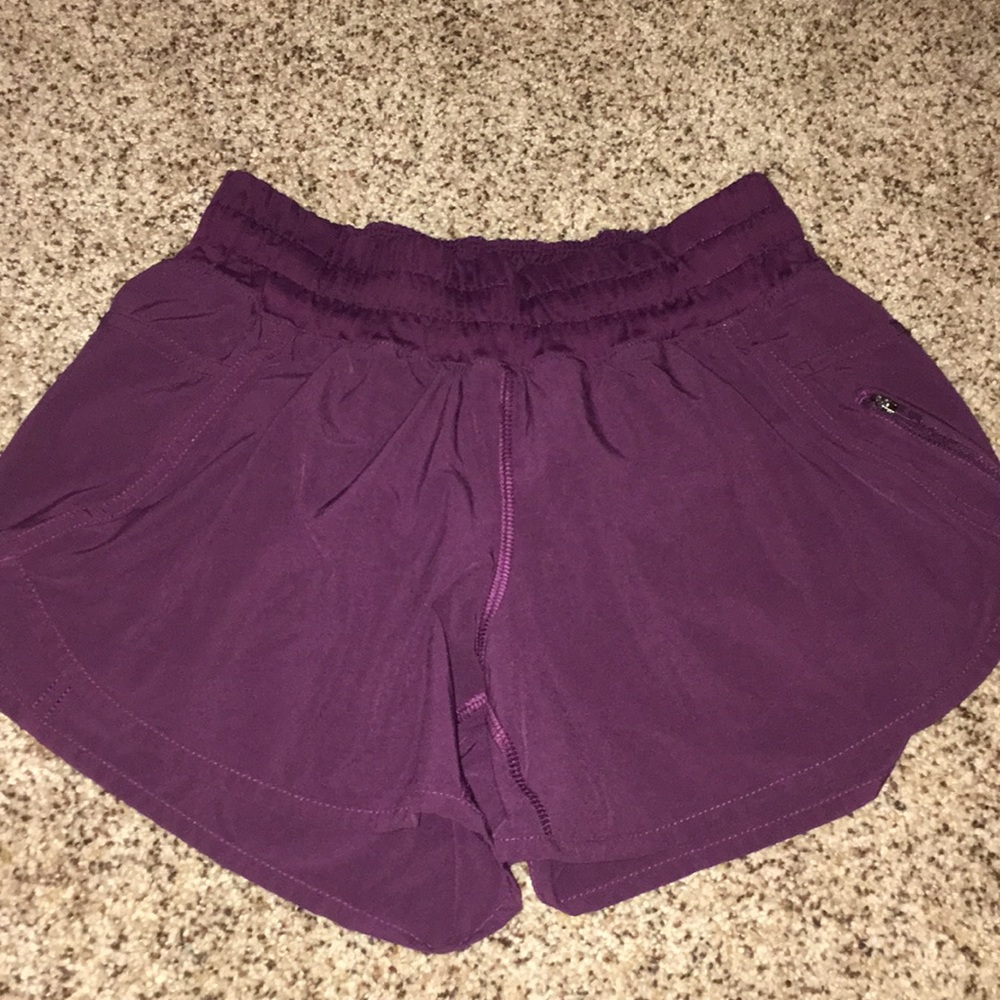 Dark Purple Elastic Lululemon Athletic Shorts